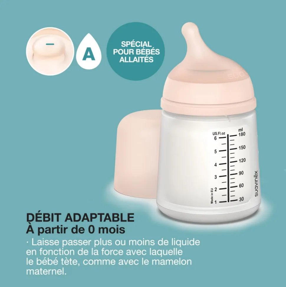 Kit naissance zerø.zerø avec biberon anti-colique 180 ml et sucette symétrique