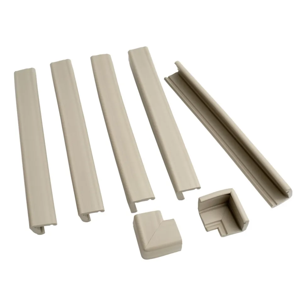 Kit protection cheminée mousse antichoc et coins gris clair