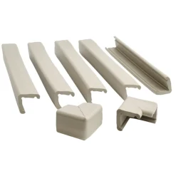 Kit protection cheminée mousse antichoc et coins gris clair