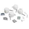 Kit 4 roulettes blanches pour lit opale