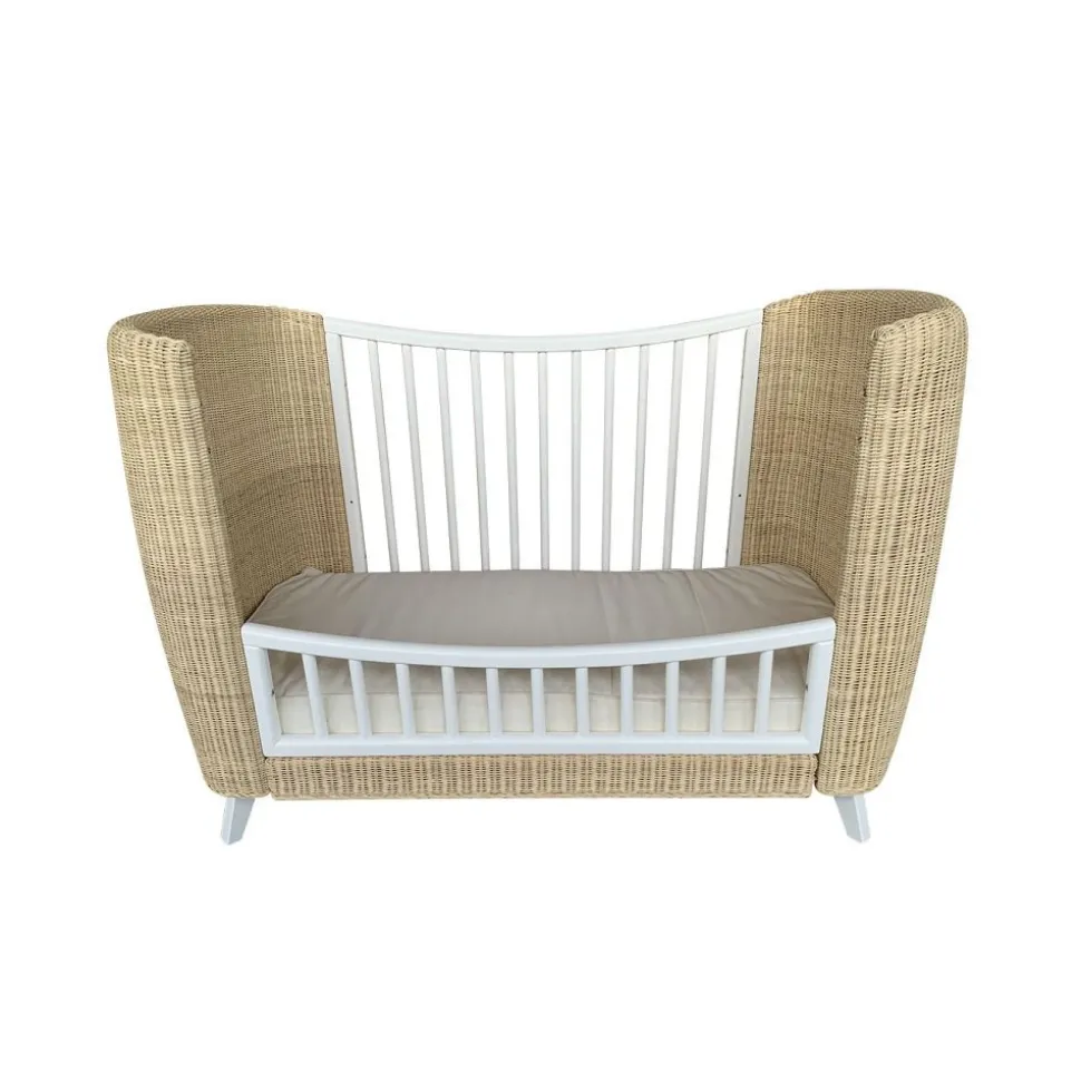 Kit évolutif lit bébé coquillage 70x140 cm neige