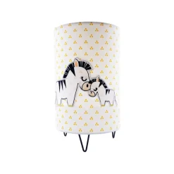 Lampe de chevet pluche et pompon