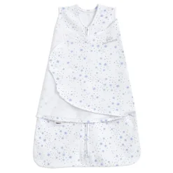 Lange d'emmaillotage 3 en 1 halo® sleepsack® 1,5tog 100% coton, midnight moons blue (0-3m)