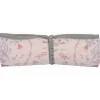 Lange en double gaze de coton gaufré imprimé jardin enchanté / vert de gris