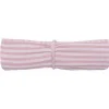 Lange en double gaze de coton gaufré rayé vieux rose