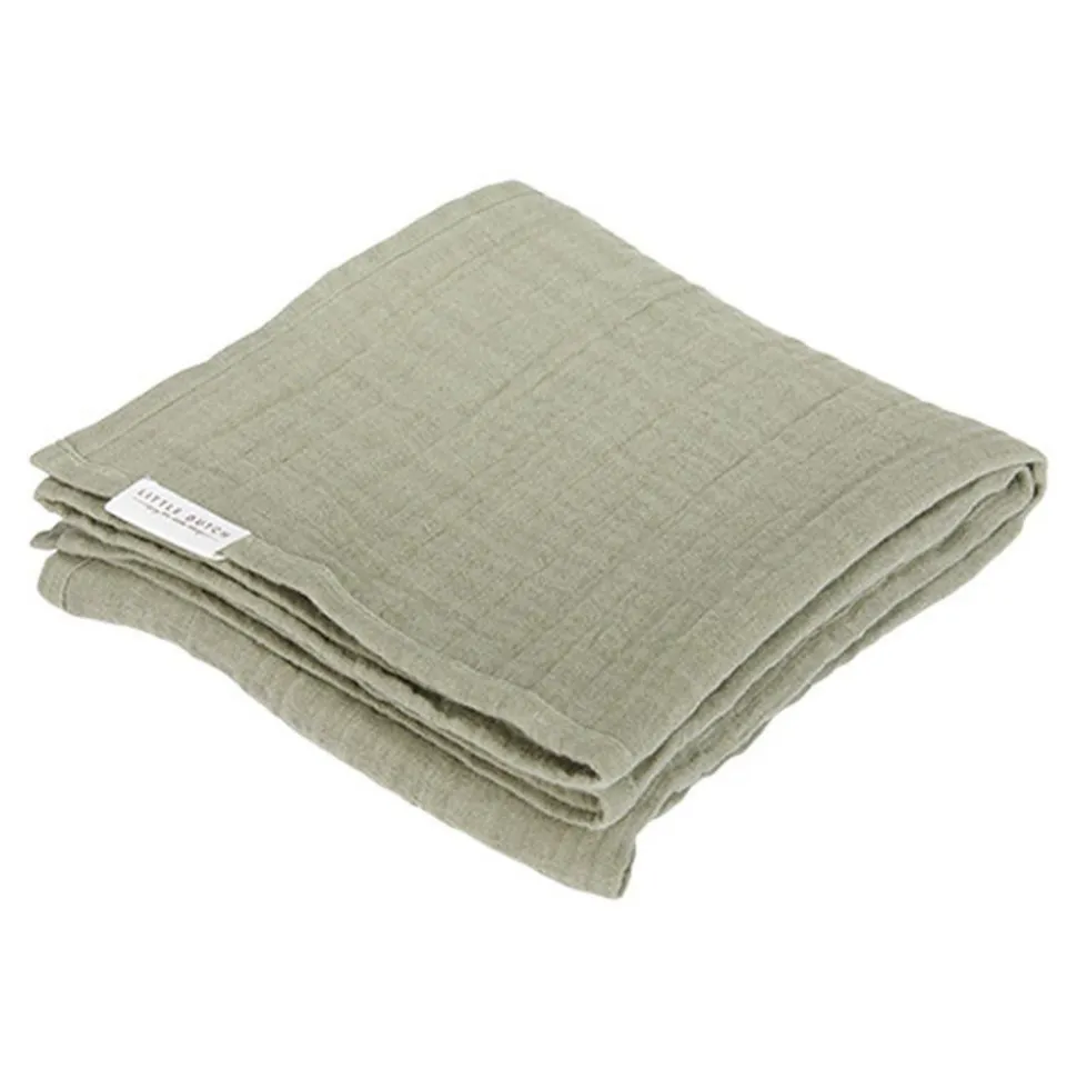 Langes xl en gaze de coton - pure olive