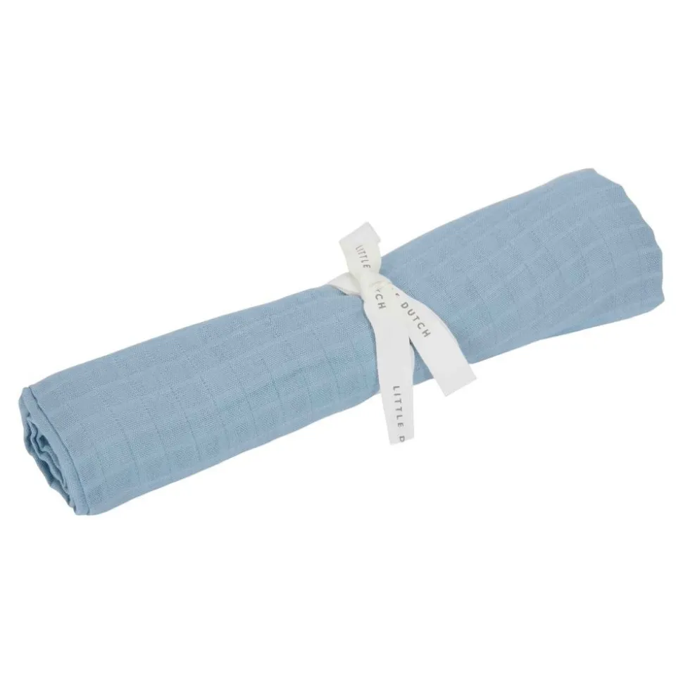 Lange xl en gaze de coton - pure denim blue