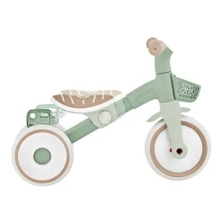 Learning trike plus 2 en 1 evolutif vert olive / sauge