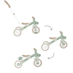 Learning trike plus 3 in 1 évolutif eco-logic sauge