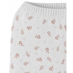 Legging maille beige fleurs 9 mois