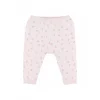 Legging maille rose fleurs 6 mois