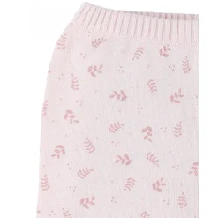 Legging maille rose fleurs 6 mois