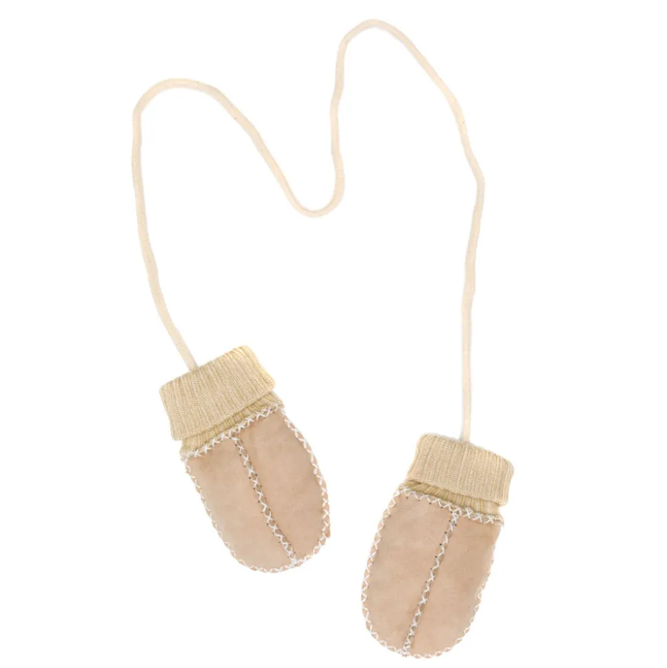 Les moufles en peau d'agneau gr. ii beige