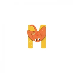 Lettre bois - m jaune