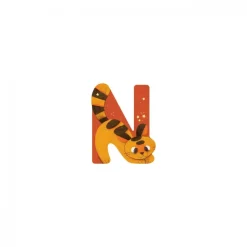Lettre bois - n orange
