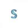 Lettre bois - s bleu