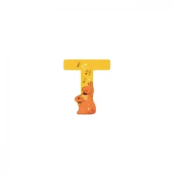 Lettre bois - t jaune