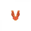 Lettre bois - v orange