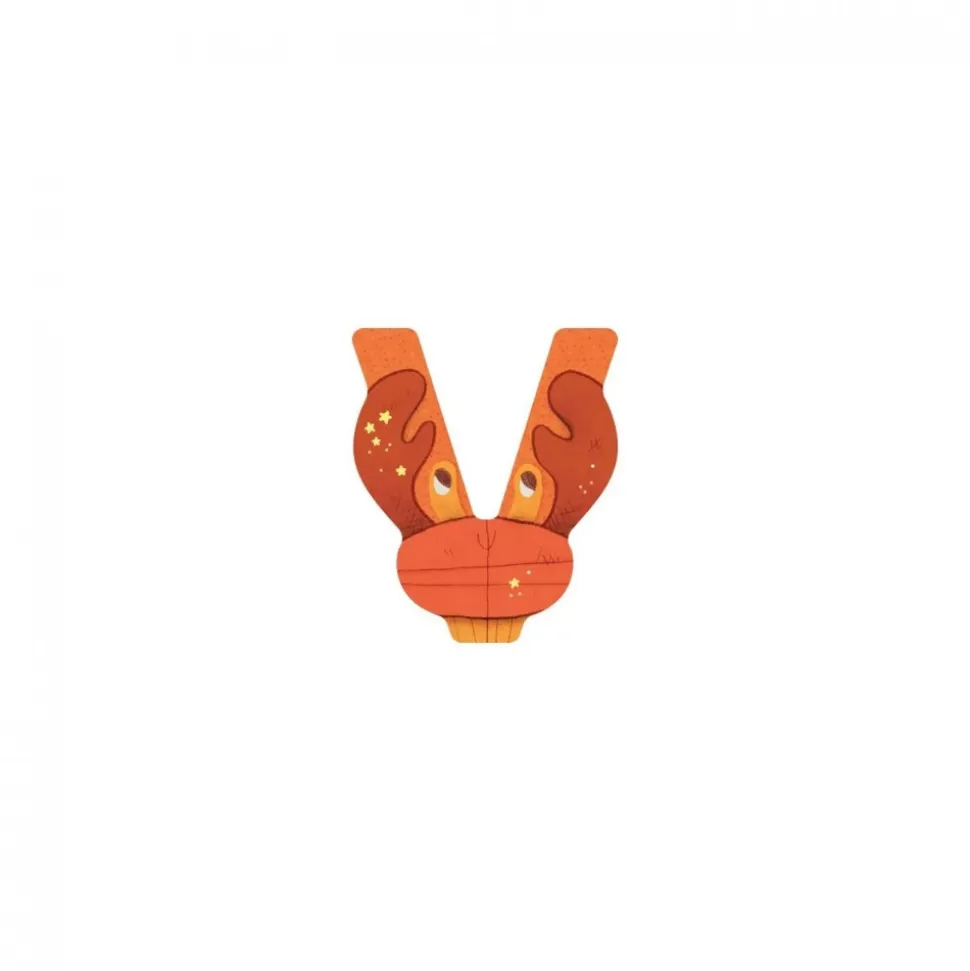 Lettre bois - v orange