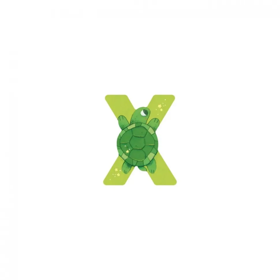 Lettre bois - x vert