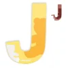Lettre de l'alphabet abcdeco j