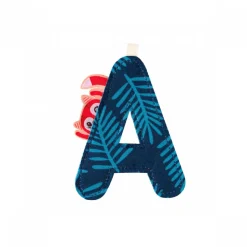 Lettre de l'alphabet décorative a alice