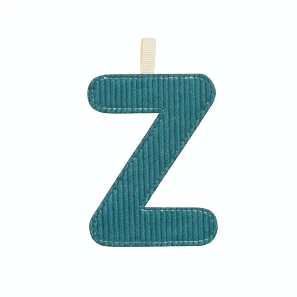 Lettre en tissu phosphorescente bleu z
