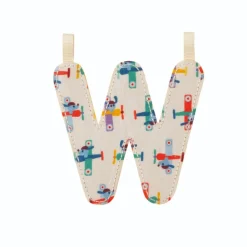 Lettre en tissu phosphorescente w