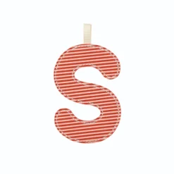Lettre en tissu phosphorescente rouge s