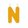 Lettre en tissu phosphorescente jaune n
