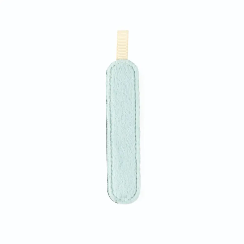 Lettre en tissu phosphorescente bleue i