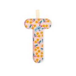 Lettre en tissu phosphorescente rose a