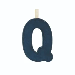 Lettre en tissu phosphorescente bleue r