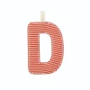 Lettre en tissu phosphorescente rose d