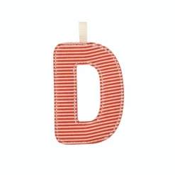 Lettre en tissu phosphorescente rose d
