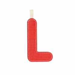 Lettre en tissu phosphorescente rouge l