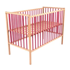 Lit bébé arthur 60x120 hybride fuschia