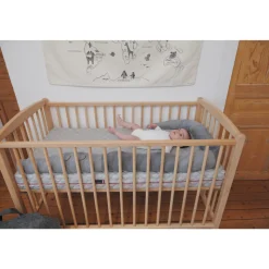 Lit bébé arthur 70x140 hybride gris