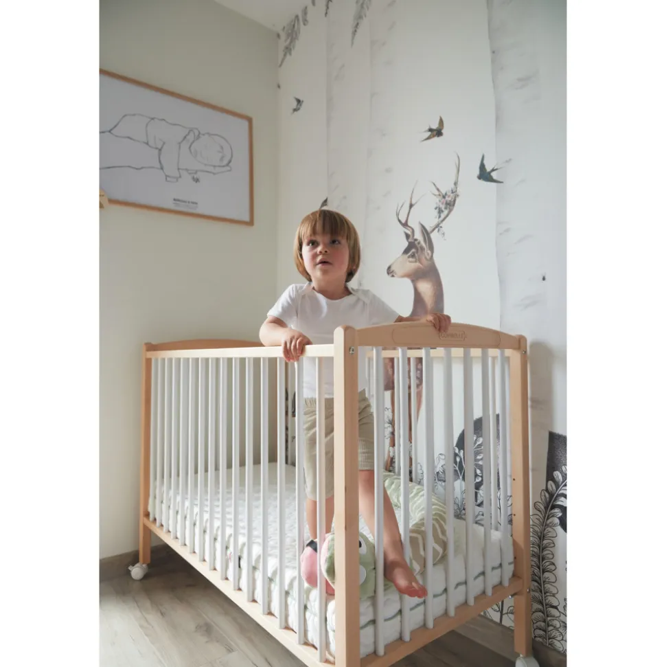 Lit bébé arthur 70x140 hybride vert mint