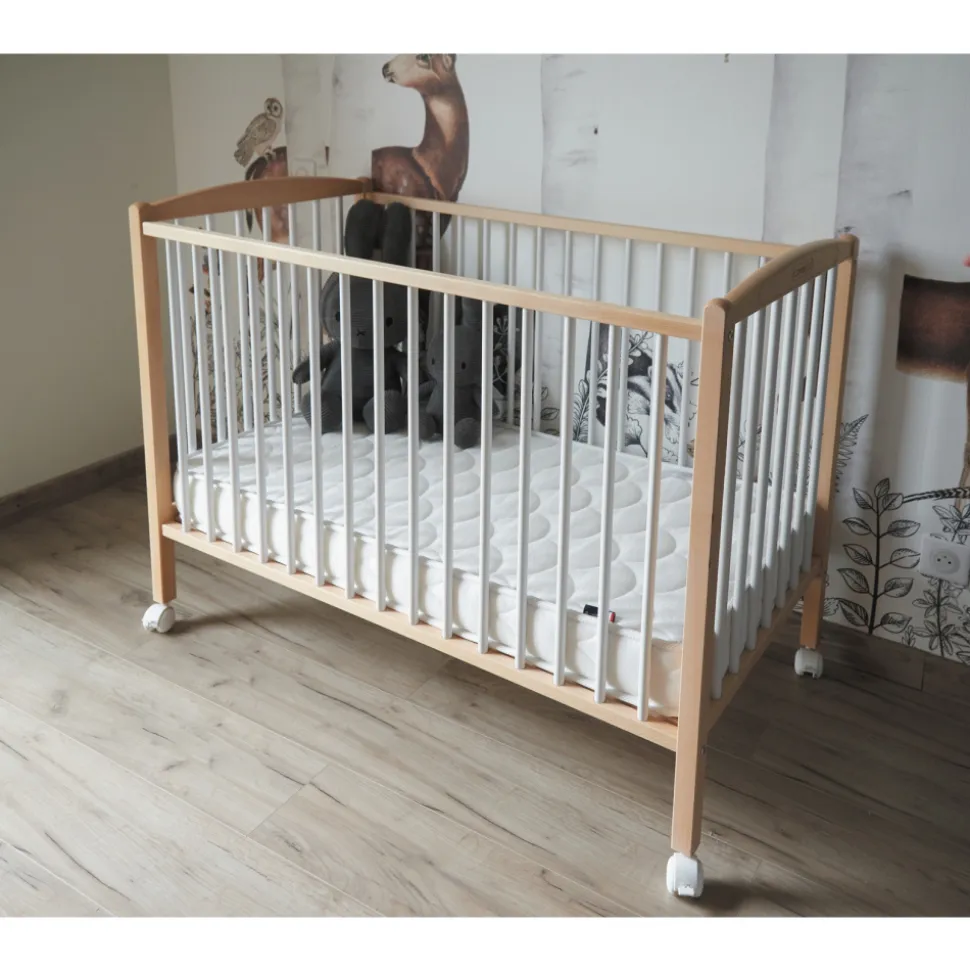 Lit bébé arthur 70x140 hybride vert mint