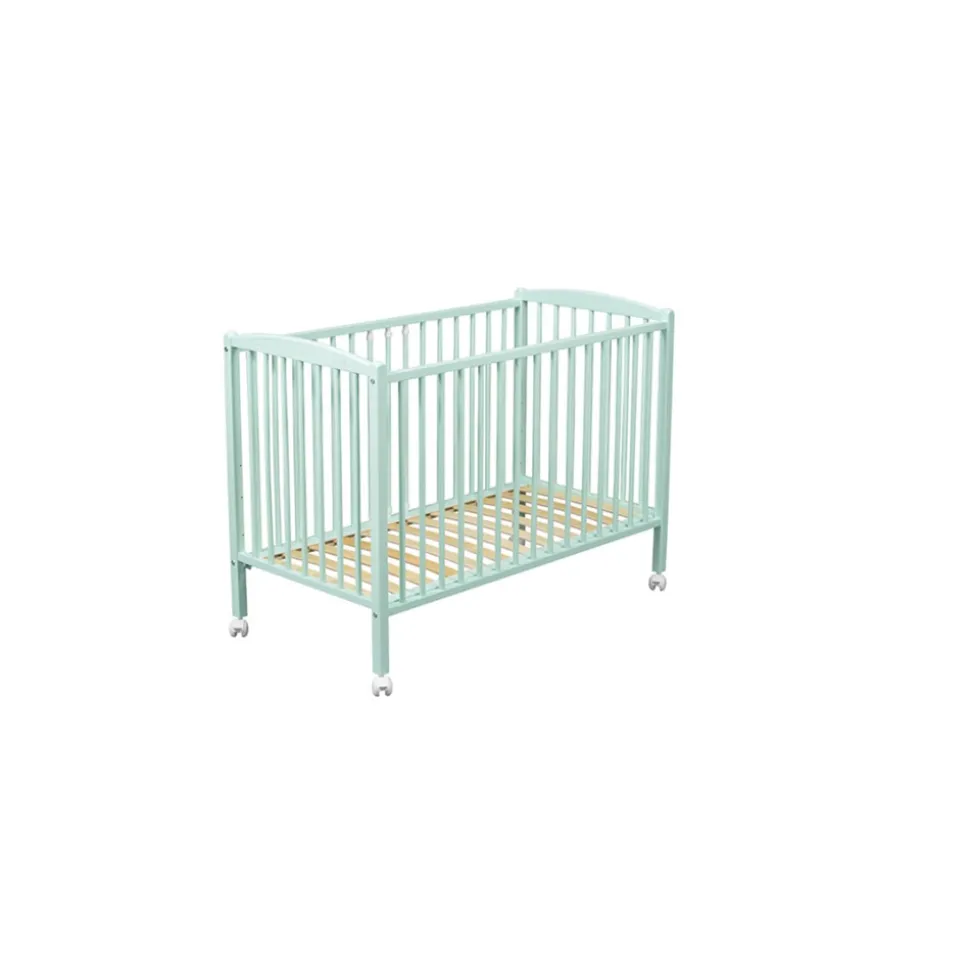 Lit bébé arthur 70x140 laque vert mint