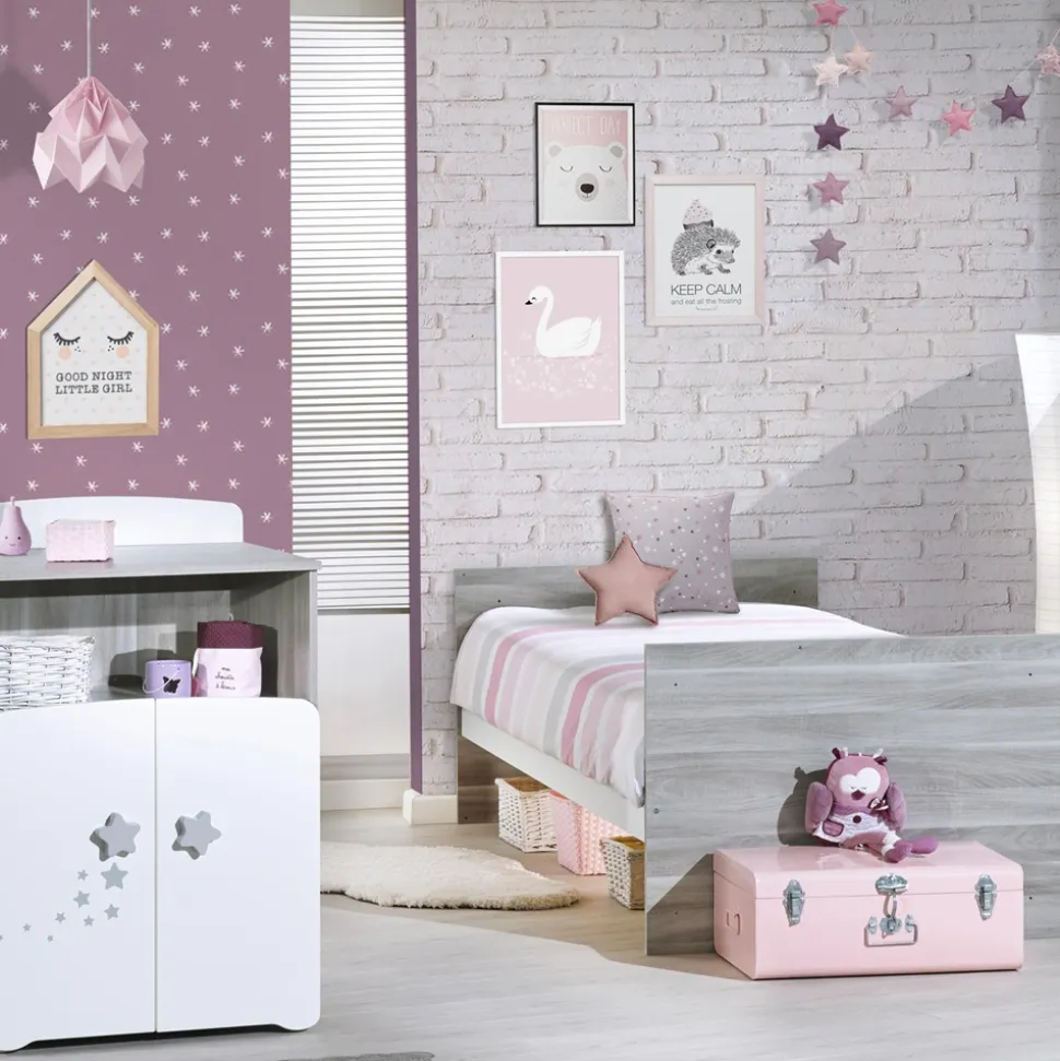 Lit bébé combiné évolutif 60x120cm en 90x190cm nao