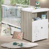 Lit bébé combiné évolutif 60x120 en 90x190 teddy