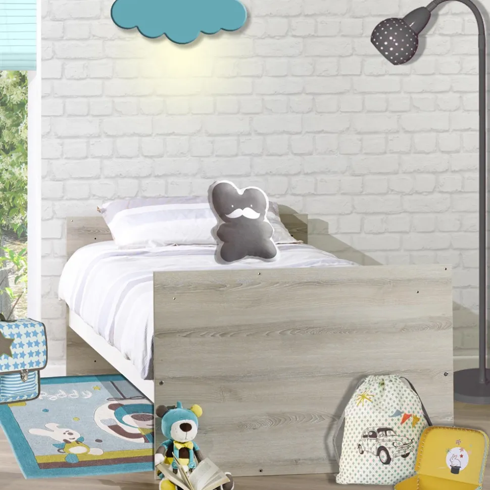 Lit bébé combiné évolutif 60x120 en 90x190 teddy