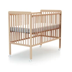 Lit bébé coulissant 60x120 cm essentiel hêtre verni
