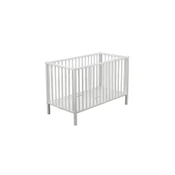Lit bébé extra-pliant roméo laqué blanc 60 x 120 cm