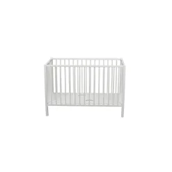 Lit bébé extra-pliant roméo laqué blanc 60 x 120 cm
