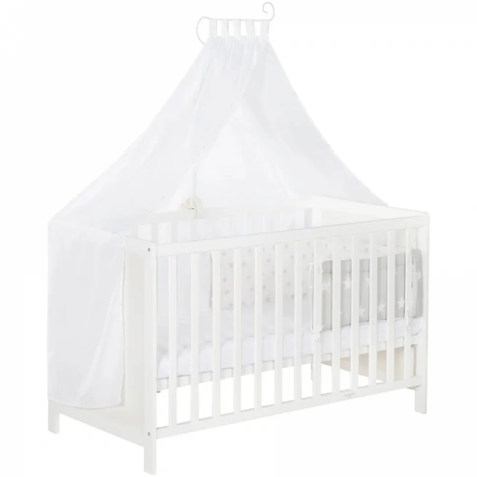 Lit bébé multifonction 60 x 120 cm blanc