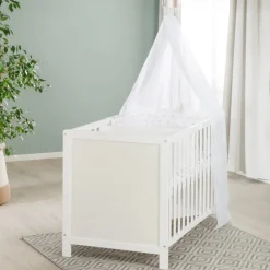 Lit bébé multifonction 60 x 120 cm blanc