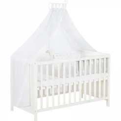 Lit bébé multifonction 60 x 120 cm blanc
